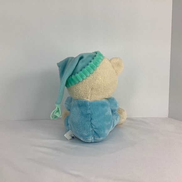 Hugfun Sleepy Prayer Bear 10" Plush Green Light Up Recites "Lay Me Down Sleep” - Picture 5 of 10